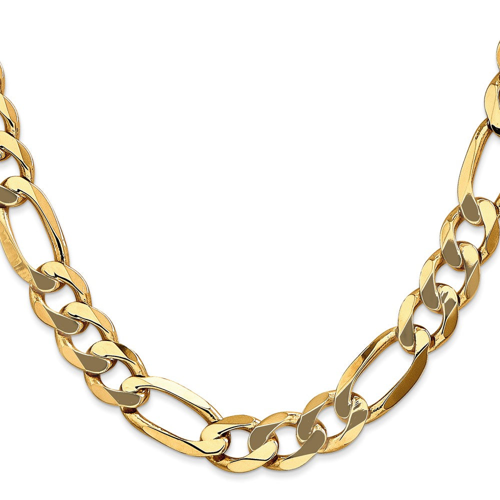 14k 10mm Flat Figaro Chain - Product Photo