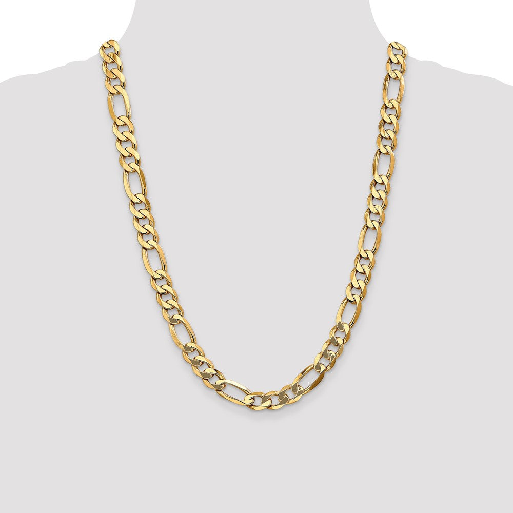 14k 10mm Flat Figaro Chain - Product Photo