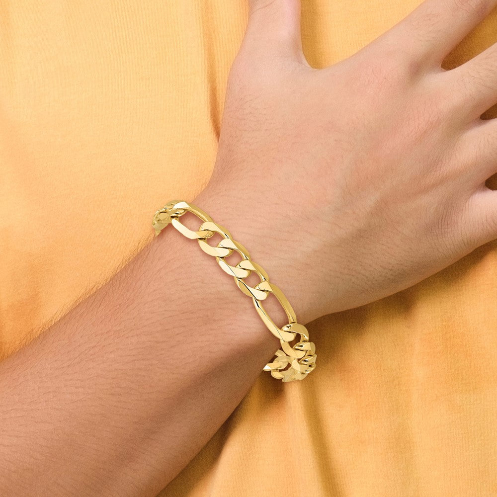14k 10mm Flat Figaro Chain - Product Photo