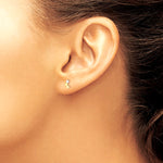 14K Yellow & Rhodium & White Rhodium 3-Star Post Earrings - Product Photo