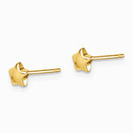 14K Yellow Gold Star Post Earrings - Product Photo