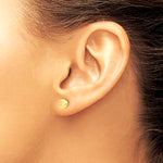 14K Yellow Gold Moon Post Earrings - Product Photo