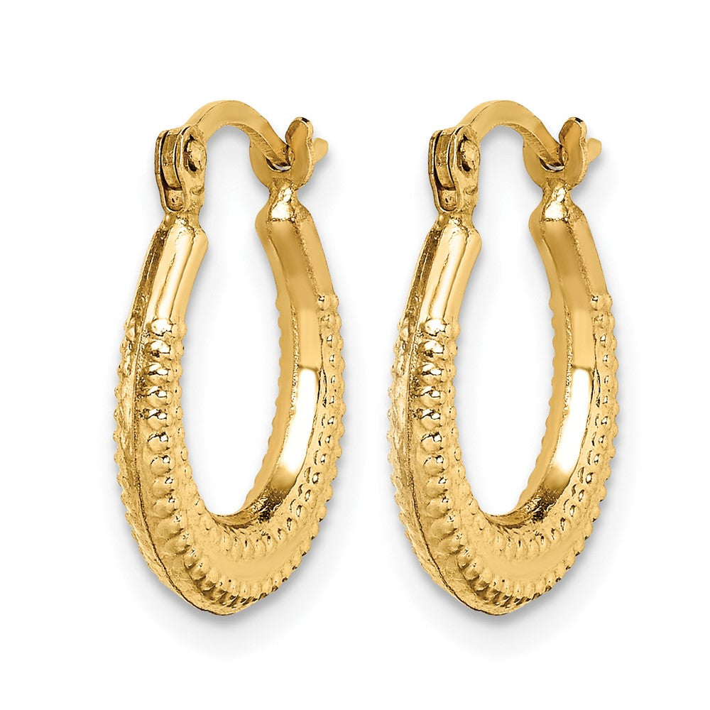 14k Madi K Textured Hoop Earrings - Product Photo