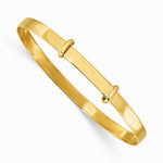 14K Yellow Gold Polished Expandable Baby Bangle - Product Photo