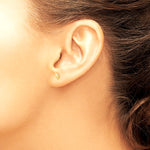 14K Yellow Gold Leaf Post Earrings - Product Photo