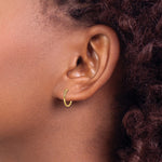 14K Yellow Gold Polished Twisted Hoop Earrings - Product Photo