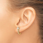 14k Madi K Polished CZ Post J-Hoop Earrings - Product Photo