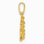 14K Yellow Gold Polished Snowman Pendant - Product Photo
