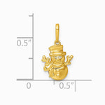 14K Yellow Gold Polished Snowman Pendant - Product Photo