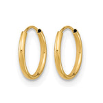 14K Yellow Gold Endless Hoop Earrings - Product Photo