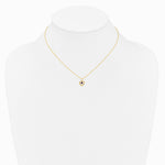 14K Yellow Gold 3mm Amethyst Heart Birthstone Necklace - Product Photo