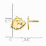 14K Yellow Gold Horse Head Earrings - Product Photo