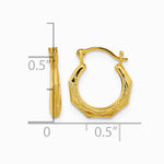 14K Yellow Gold Hinged Earrings - Product Photo