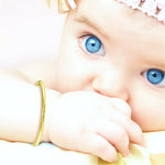 14K Yellow Gold 2.5mm Slip-on Baby Bangle - Product Photo
