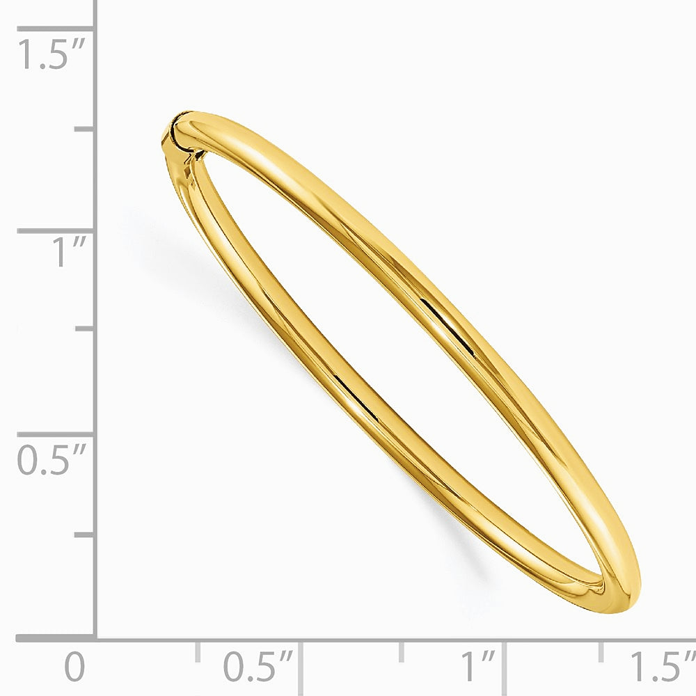 14K Yellow Gold 2.5mm Slip-on Baby Bangle - Product Photo