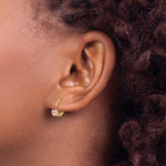 14k Madi K Leverback 4mm Pink CZ Earrings - Product Photo