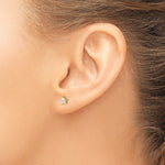 14K Yellow Gold Madi K CZ 4mm Star Post Earrings - Product Photo