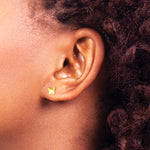14K Yellow Gold CZ Butterfly Baby Post Earrings - Product Photo