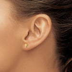 14k Madi K Children's Cross Post Earrings - Product Photo