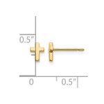 14k Madi K Children's Cross Post Earrings - Product Photo