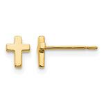 14k Madi K Children's Cross Post Earrings - Product Photo