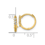 14k Madi K CZ Shooting Star Hinged Hoop Earrings - Product Photo