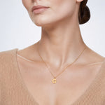 14ky Letter G Initial Pendant - Model Shot
