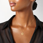 14ky Letter G Initial Pendant - Model Shot