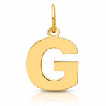 14ky Letter G Initial Pendant - Lifestyle View