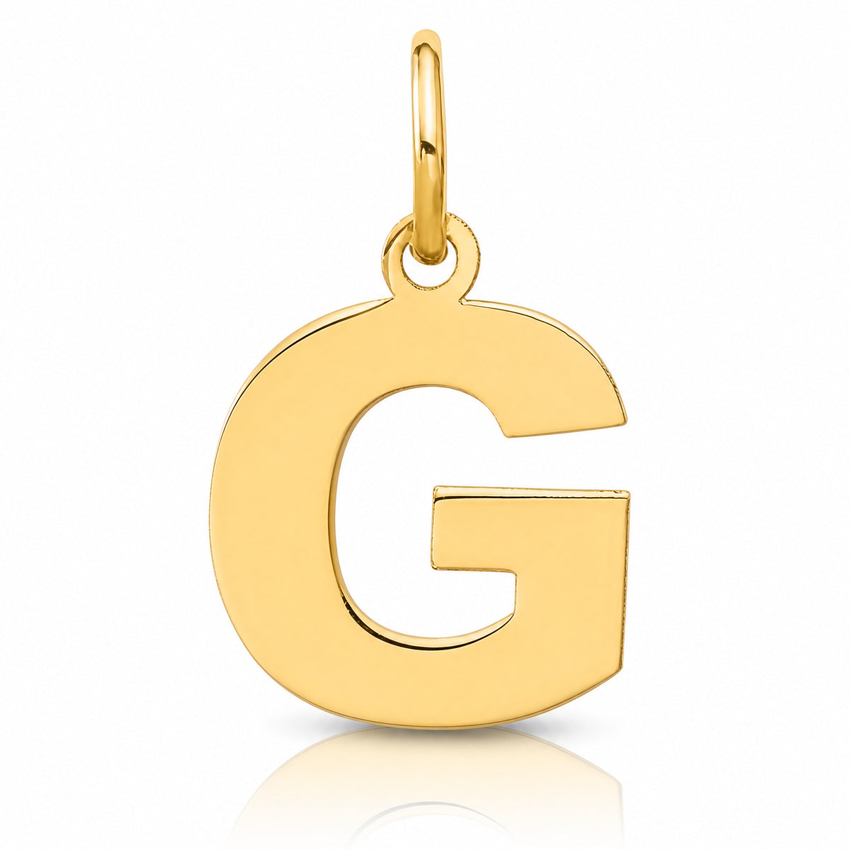 14ky Letter G Initial Pendant - Lifestyle View