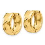 14k Faceted & Polished Hinged 6mm Hoop Earrings - Product Photo
