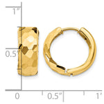 14k Faceted & Polished Hinged 6mm Hoop Earrings - Product Photo