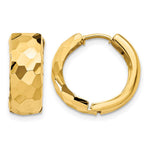 14k Faceted & Polished Hinged 6mm Hoop Earrings - Product Photo