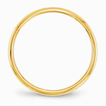 14K Yellow Gold 14KY 2mm Half Round Band Size 10 - Product Photo