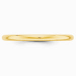 14K Yellow Gold 14KY 2mm Half Round Band Size 10 - Product Photo