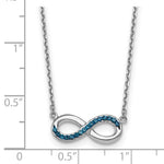 Sterling Silver Rhodium-Plated Polished Crystal Eternity 16.5 +2in Necklace - Product Photo