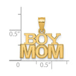 14K Yellow Gold Polished BOY MOM Pendant - Product Photo