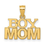 14K Yellow Gold Polished BOY MOM Pendant - Product Photo