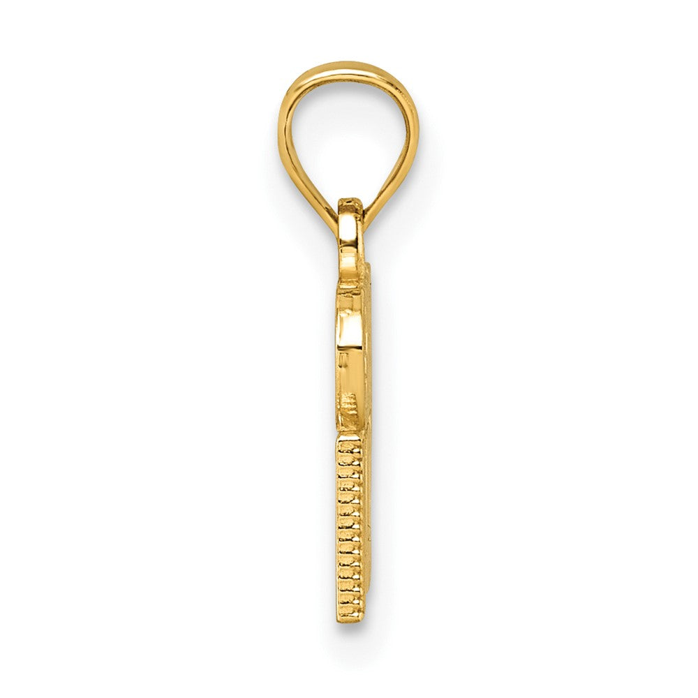 14K Yellow Gold Polished GIRL MOM Pendant - Product Photo