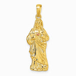 14K Yellow Gold with Rose-tone Polished Sacred Heart of Jesus Pendant - Product Photo