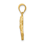 14k Enameled Angel on Heart Pendant - Product Photo