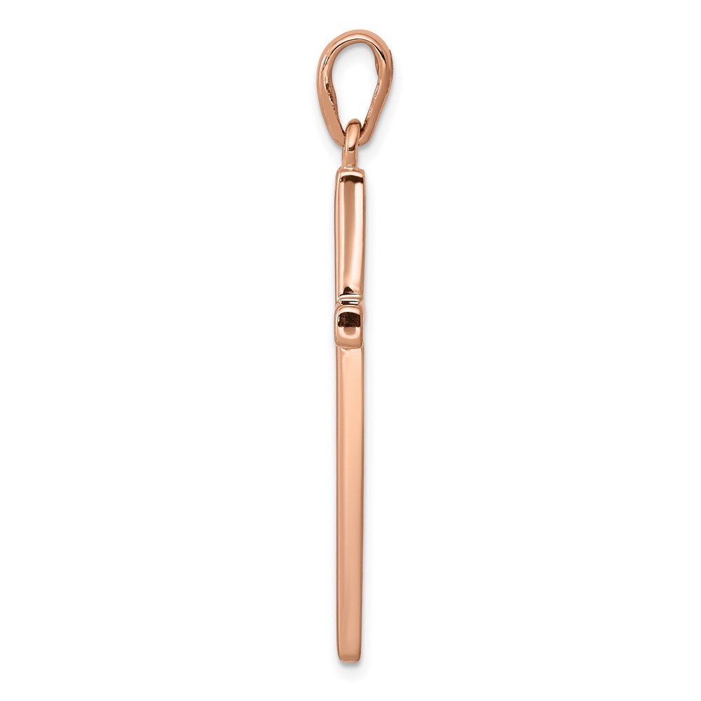 14K Rose Gold Cross Pendant - Product Photo