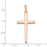 14K Rose Gold Cross Pendant - Product Photo