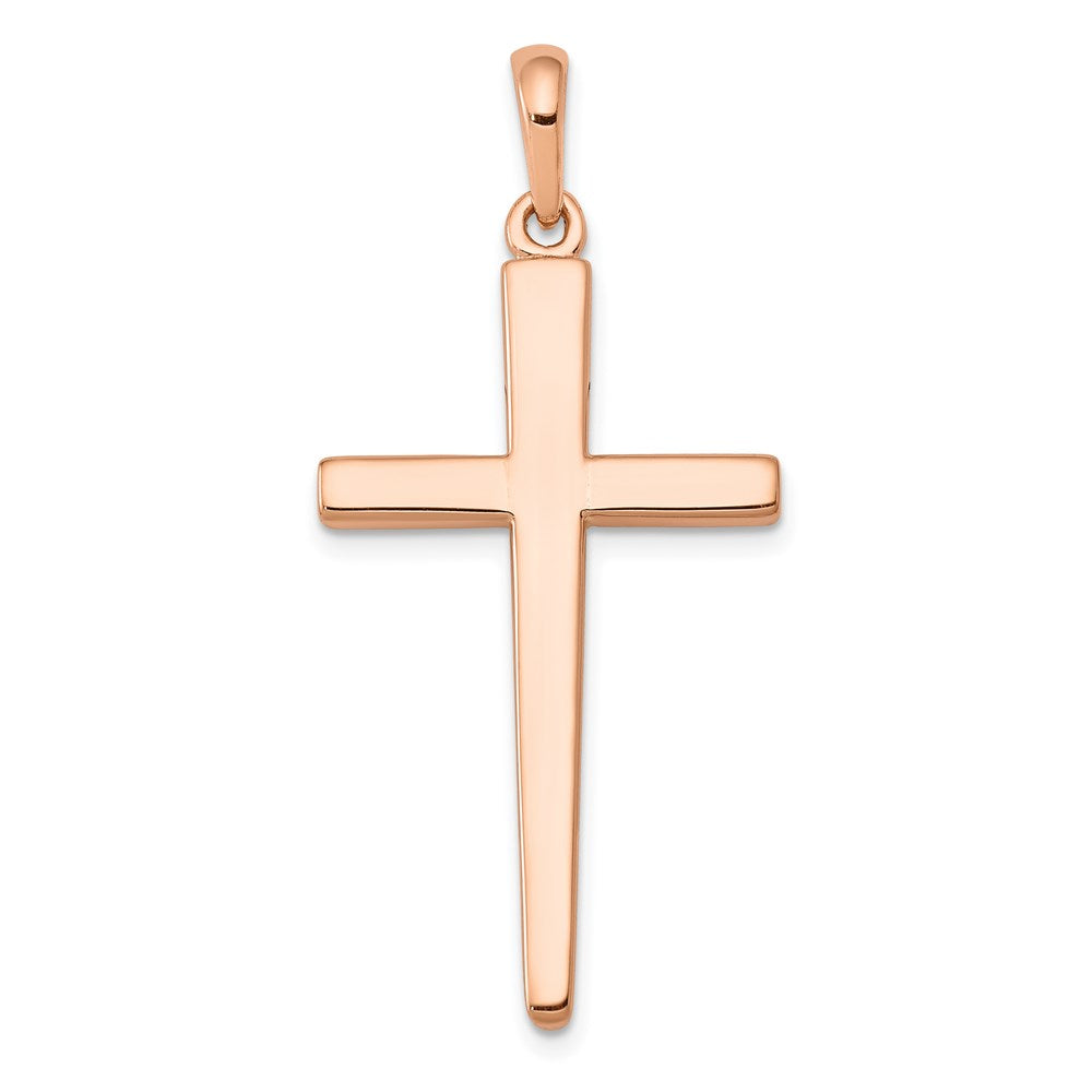 14K Rose Gold Cross Pendant - Product Photo