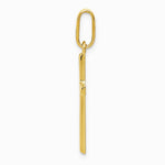14K Yellow Gold Hollow Cross Pendant - Product Photo