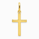 14K Yellow Gold Hollow Cross Pendant - Product Photo
