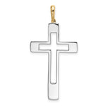 14K Two-tone Fancy Cross Pendant - Product Photo