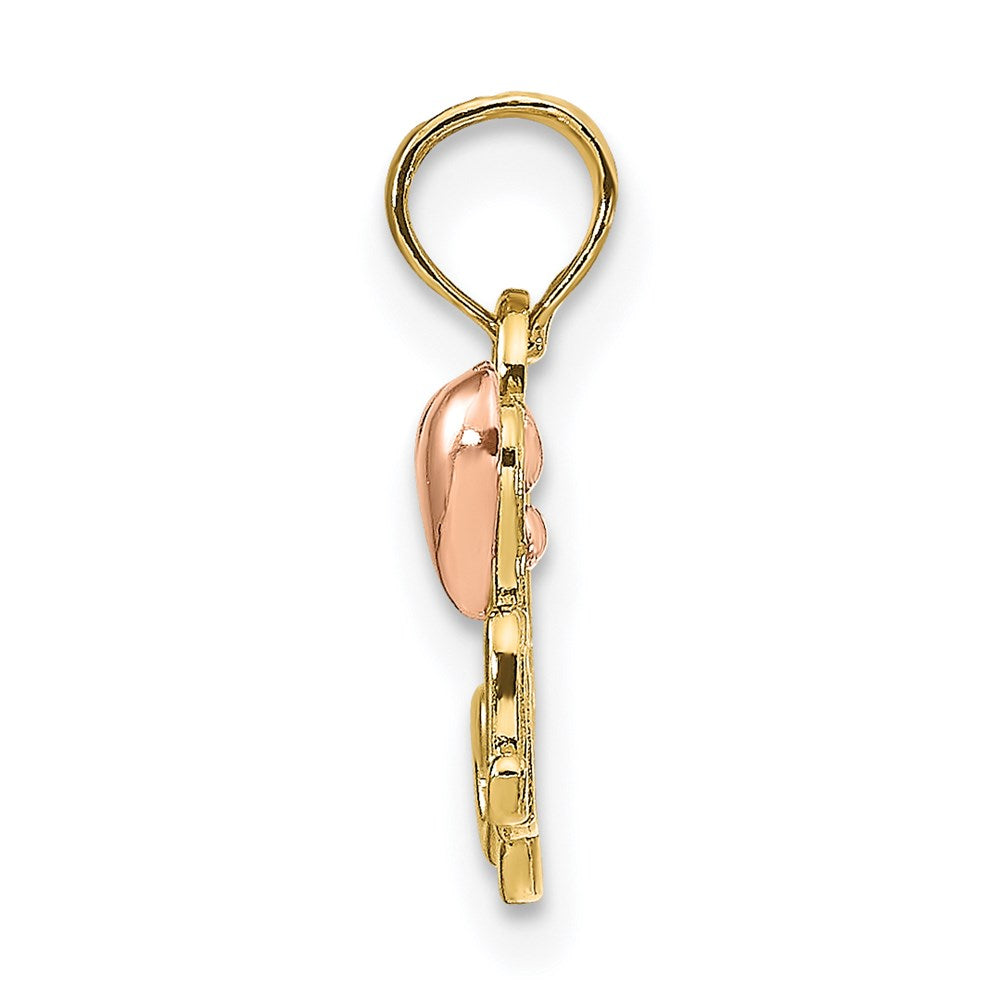 14K Two-tone MOM w/Heart Pendant - Product Photo
