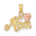 14K Two-tone MOM w/Heart Pendant - Product Photo