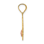 14K Two-tone MOM in Heart Frame Charm - Product Photo